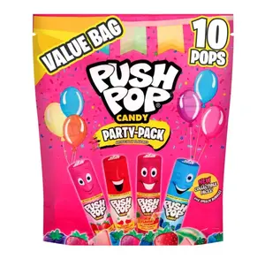 Push Pop Easter Candy Variety Pack, 10 Ct Lollipops Individually Wrapped in Fruity Flavors, Bulk Individually Wrapped Hard Candy, Birthday Party Favors, Easter Basket Stuffers, Egg Fillers, Kids Gifts