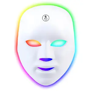 Red light therapy mask, 7-color LED photorejuvenation mask, daily care photorejuvenation, wireless charging, ideal gift for women, autumn and winter skin care facial care gift
