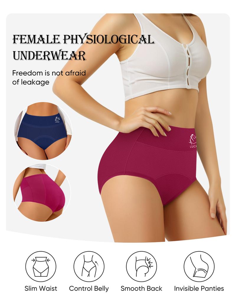 8pcs High-Waisted Leak-Proof Period Panties,Breathable Mesh Design for Summer Comfort,Lightweight Soft Underwear for Women,Monthly Protection & Daily Wear. Womenswear.