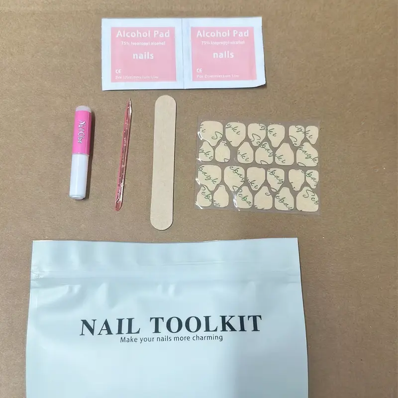 Younique Nails Lightweight Press-On Application Tool Kit, Nail Care Accessories Including Alcohol Pads, Essential Press-On Tools