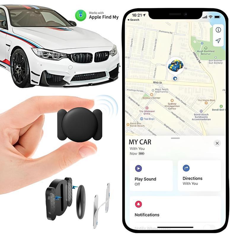 【Free.ship】CENPIN Mini Magnetic GPS Tracker for Car – Hidden Anti-Lost Location Tracker, Weatherproof Portable Device, Works with Apple Find My (iOS ), For Apple iPhone & Android