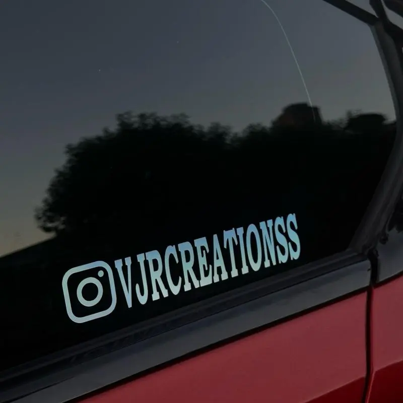 Custom Social Handle Vinyl (Standard Rockwell Font) Personalize
