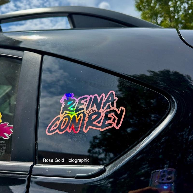 Rey Con Reina / Reina Con Rey Calcomania Sticker Decal | Cars | Trucks | SUV’s | Car Mods | His and Hers Vehicle Exterior Decoration