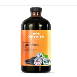 Serene Herbs Organic Black Seed Oil Bitters Liquid Supports Digestive Wellness & Immune Function - 16 fl oz​