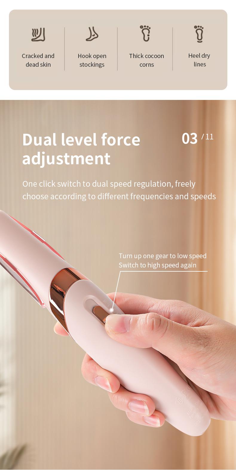 Electric Feet Callus Remover,Portable Electronic Foot File Pedicure Tools,Waterproof Foot Scrubber File,Pedi Foot Care for Dead,Hard Cracked Dry Skin Manicure Nail Nail Care Cutics Nail Art