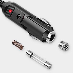 Nilight 4-pack LED strobe lights, 12V, sync function, amber/white, 24 LED hazard warning lights, with controller, can be hardwired or plugged in, suitable for cars, trucks, RVs, and campers. Product shown in the picture.