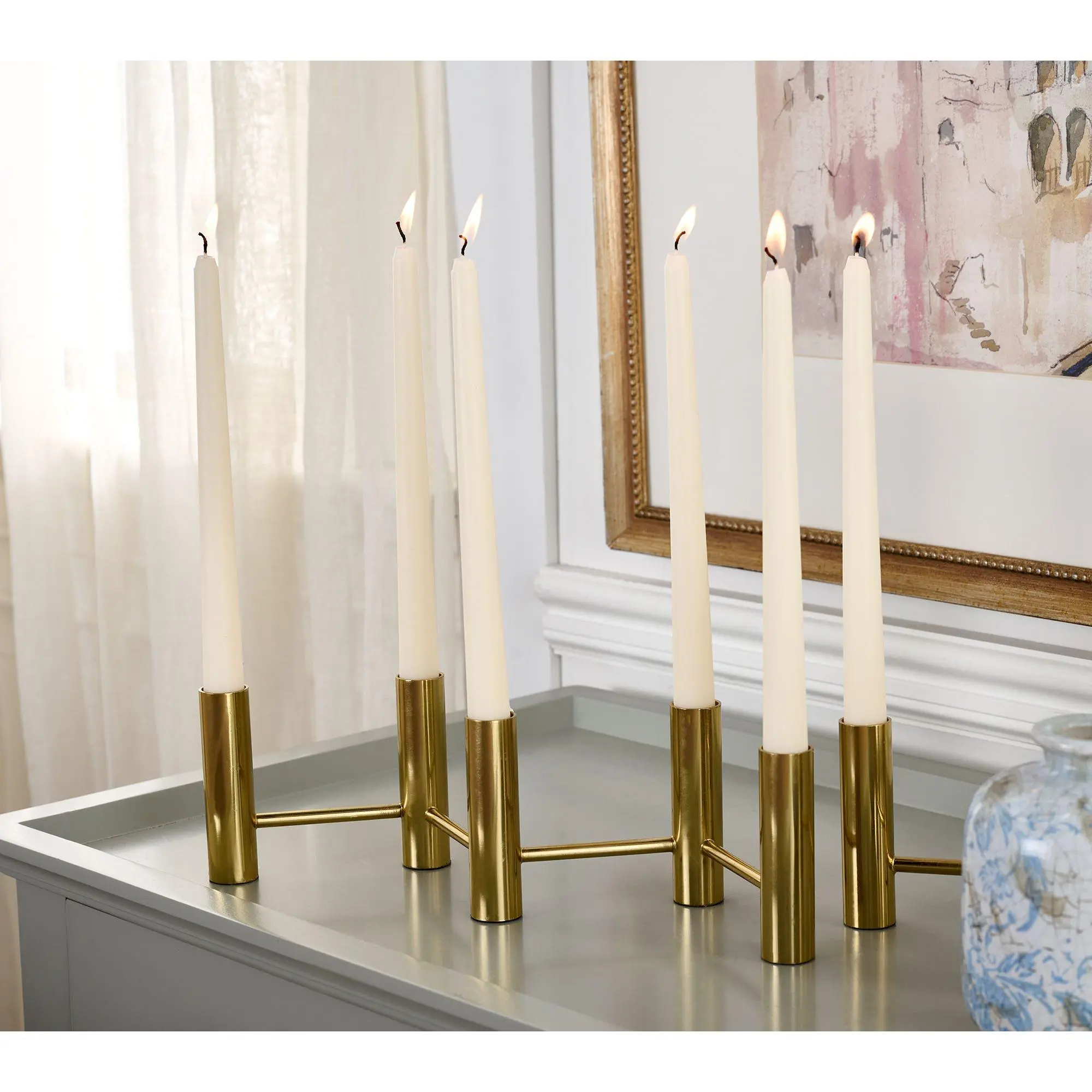 QVC Mrs. H by Dee Hilfiger 6-Pack 10in Taper Candles with Gift Box