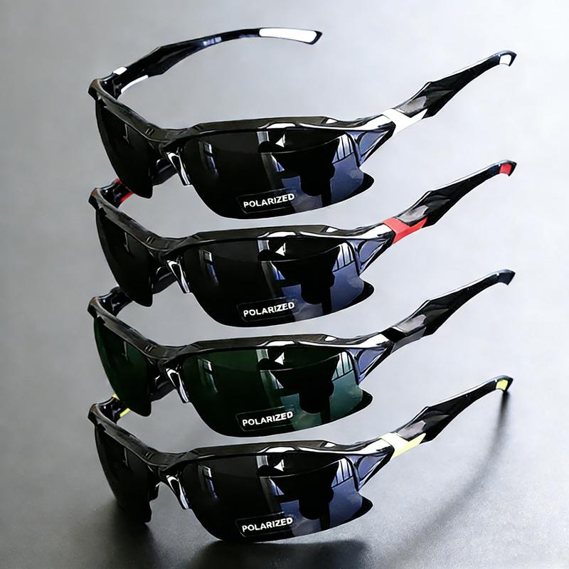 4 Pack Polarized Sports Sunglasses Unisex Lightweight Windproof Durable Outdoor Eyewear for Baseball, Running, Fishing, Golf, Driving & Cycling