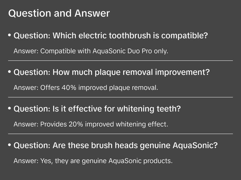 AquaSonic ProFlex Replacement Brush Heads for Electric Toothbrush - Whitening