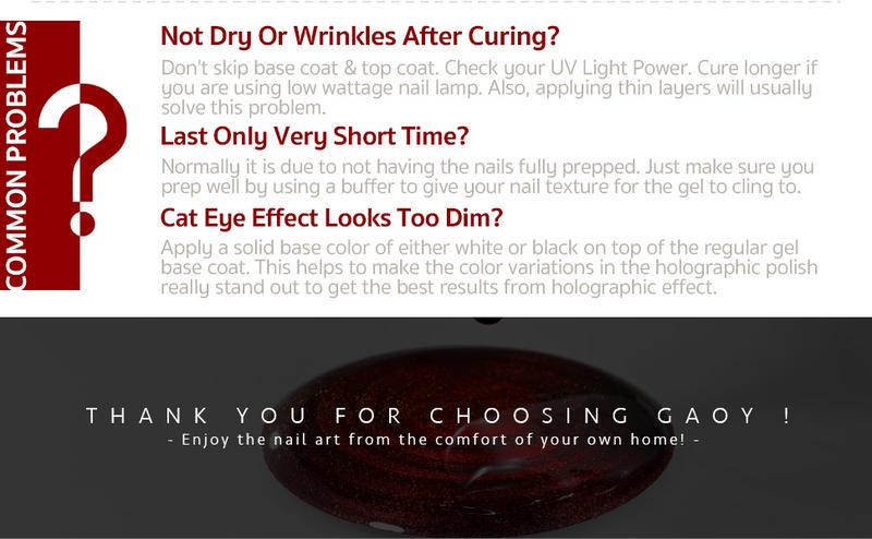 GAOY Red Cat Eye Gel Nail Polish, 16ml Glitter Holographic Nail Polish with Magnet, Reflective Translucent UV Gel, 2907 Ruby Twilight