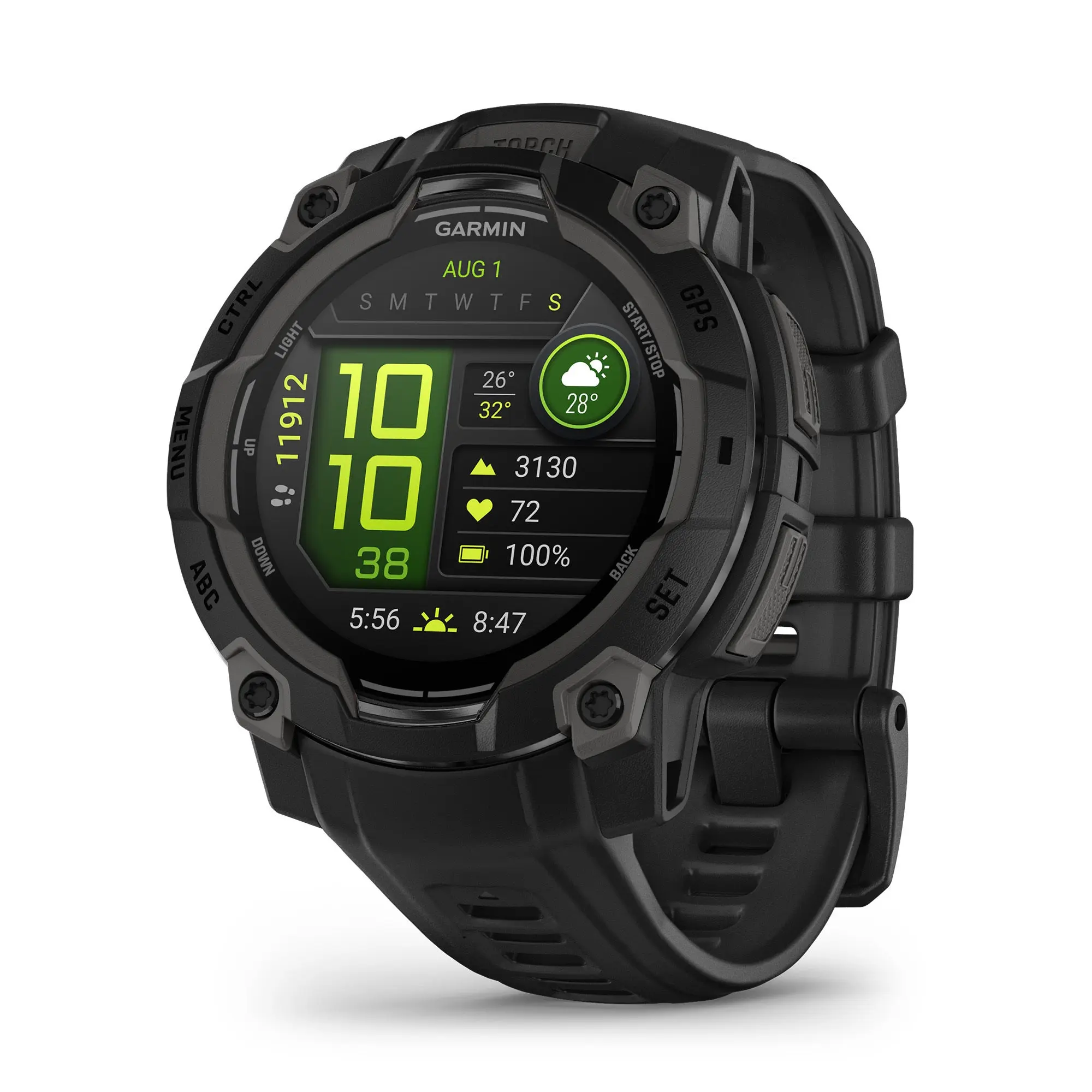 Instinct 3 - 45mm AMOLED GPS Smartwatch (Black) for Garmin, Endurance Smart Watches, Fitness For Everyone