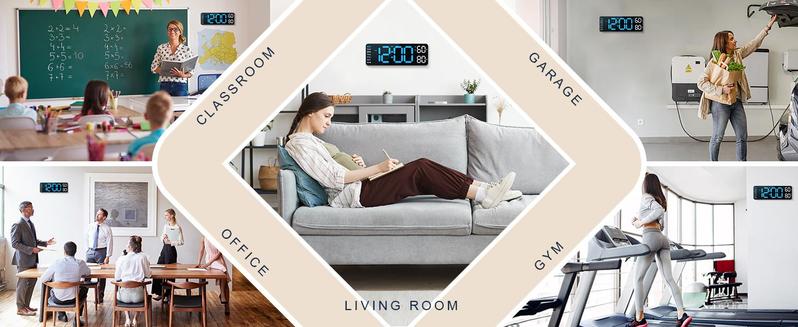 LED Digital Alarm Clock with Dual Alarm, Digital WallClock for Home Bedroom & Office, 10"Large Display12/24H Desk Clock with Temperature/Humidity/Week/Adjustable Dimmer, Minimalist Clock Lights Set, NewYear's Day Decorations, Valentine's Day Gifts