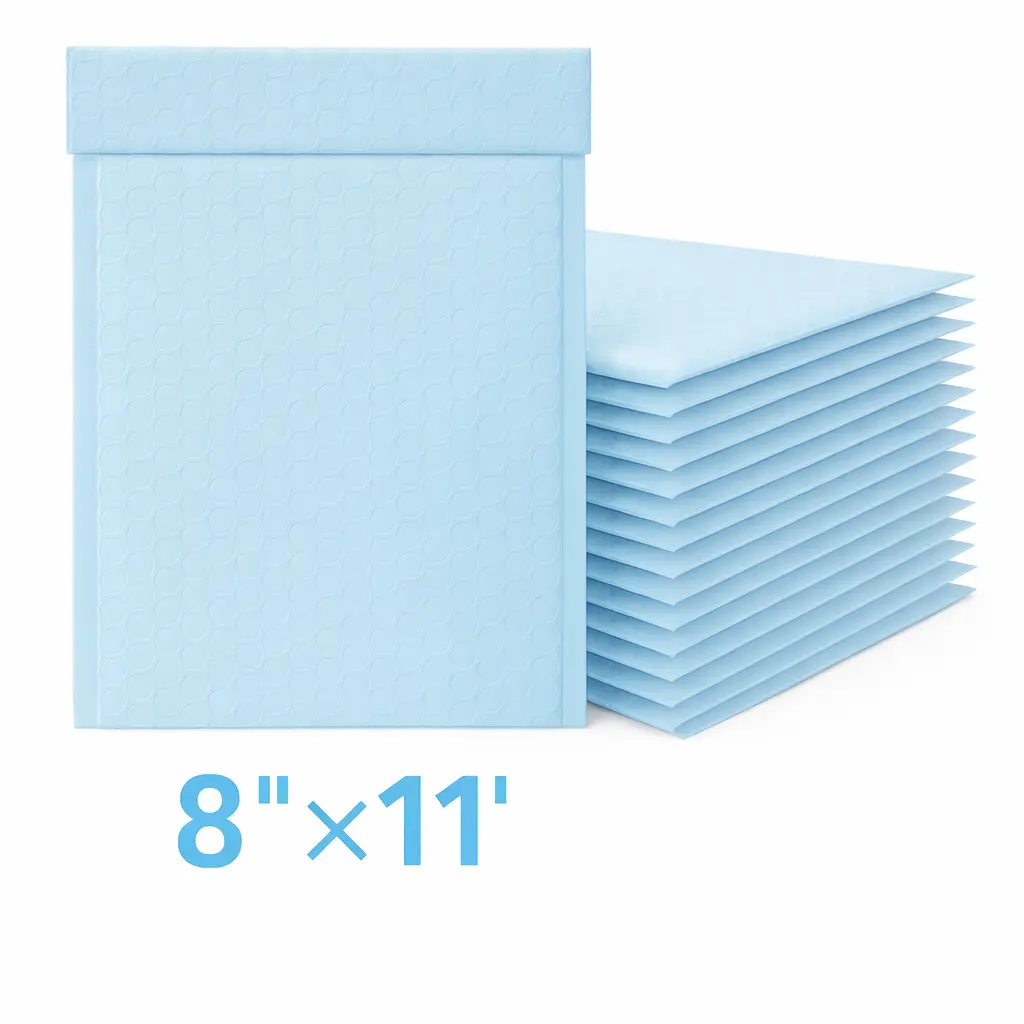 blue  Bubble Mailers  11" X 8"  Strong Adhesion Self Sealing Padded Shipping Mailing Envelopes Bulk