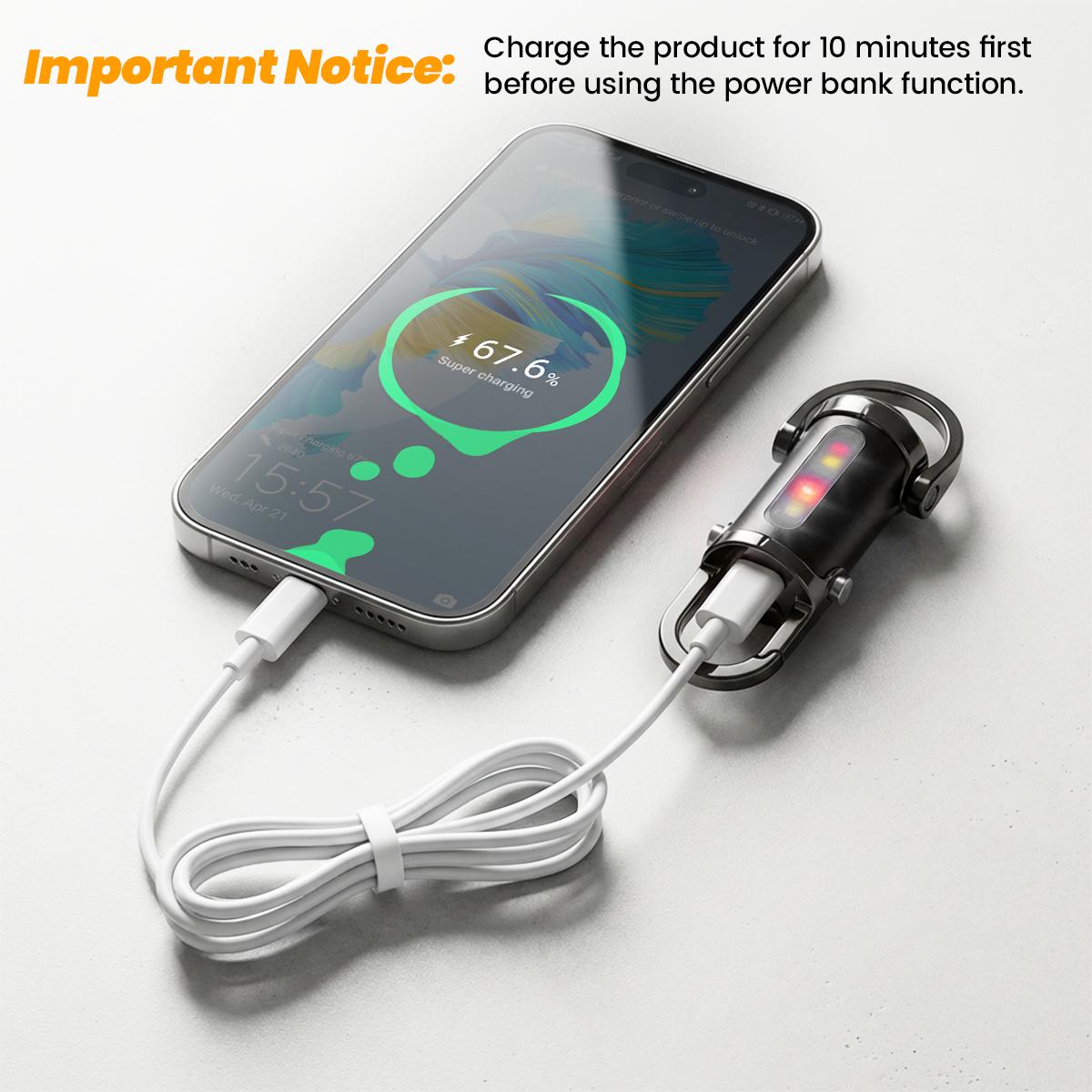 Mini LED Flashlight Strong Light Portable USB-C Rechargeable Keychain Light with Strobe SOS for Camping Hiking Work Travel Outdoor Fun Multifunctional Ultra-Bright