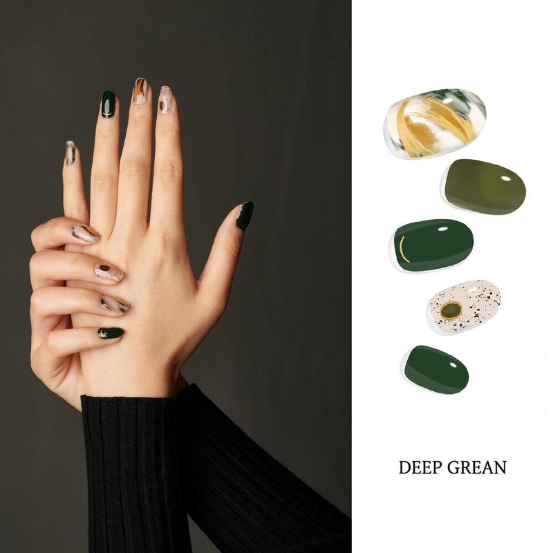 Triple Bundle Semi Cured Gel Nails Strips Odor-Free 30-Second Finish Pick ANY 1 Designs Get 1 Random FREE No Lifting Stays Flat All Day Perfect Gift