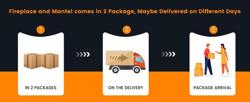 【2 Packages Shipping】oneinmil 70" Floating TV Stand with 36" Electric Fireplace High Gloss Finish Wall Mounted Entertainment Center for TVs Up to 80" Black TV Stand and Black Fireplace