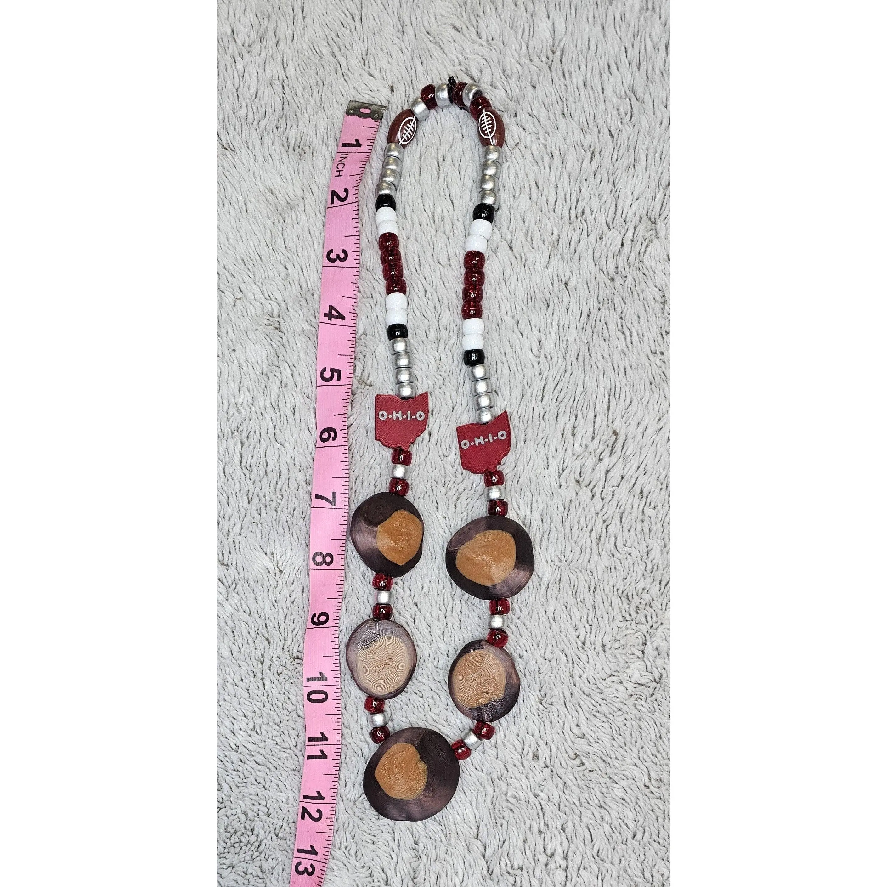 The Redshirt (Kids Buckeye Necklace)