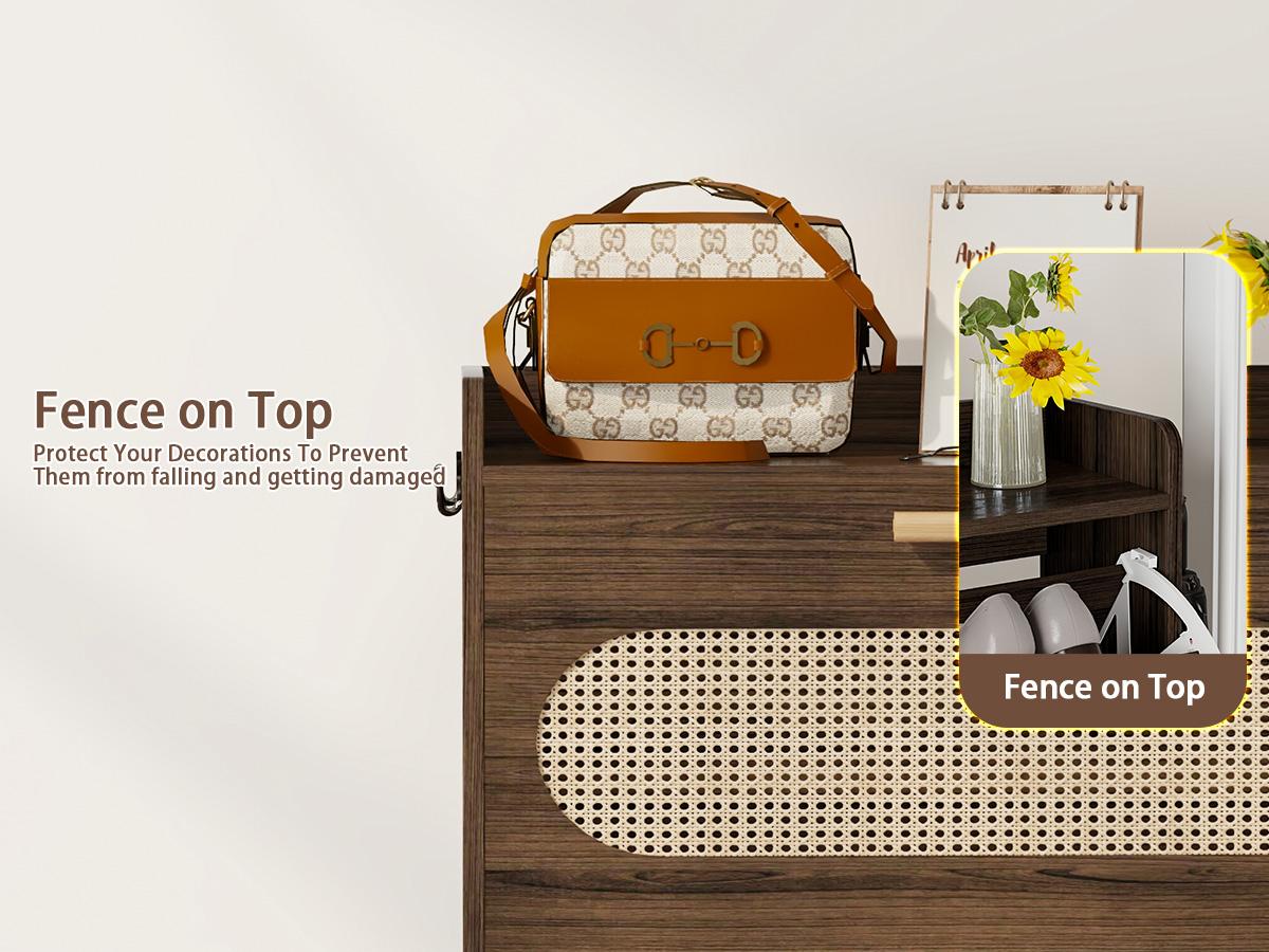 COZPAW Rattan Shoe Cabinet with 2 Flip Drawers, Shoe Storage Cabinet for Entryway, Narrow Shoe Rack Cabinet, Freestanding Hidden Shoe Organizer for Hallway, Living Room COZPAW Rattan Shoe Cabinet with 2 Flip Drawers, Shoe Storage Cabinet for Entryway, Narrow Shoe Rack Cabinet, Freestanding Hidden Shoe Organizer for Hallway, Living Room