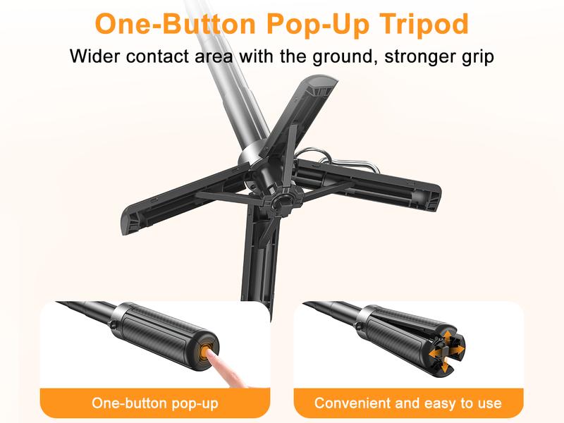 2026 Upgraded 4-in-1 Magnetic Selfie Stick: 25in Extended Length, Enhanced Stability, Wireless Bluetooth Remote, 360° Rotation, Universal Phone Fit