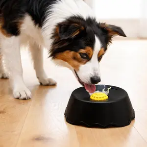 Advanced Slow Feeder Dog Bowls for Liquid Treat, [Built-in Rolling Ball]