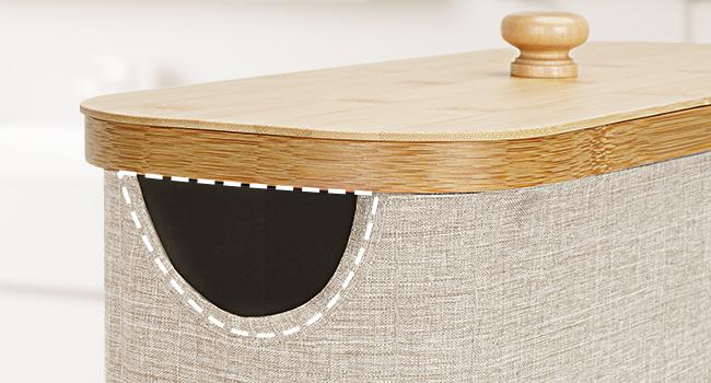 Lifewit Toilet Paper Storage Basket with Lid & Handle, 20L/30L Capacity, Bamboo Design, Removable Lid, Multi-Functional Bathroom Organizer