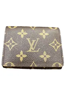 Pre-owned Louis Vuitton Leather Card Case Wallet Monogram Card Case Wallet