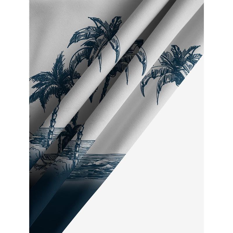 Men's Hawaiian Style 3D Digital Print Sleeveless Tank Top - Tropical Palm Tree Gradient Design, Breathable Stretch Fabric, Regular Fit for Gym, Beach, Casual & Outdoor Activities, Beach Activewear, Sunset Graphic Tee, Machine Washable