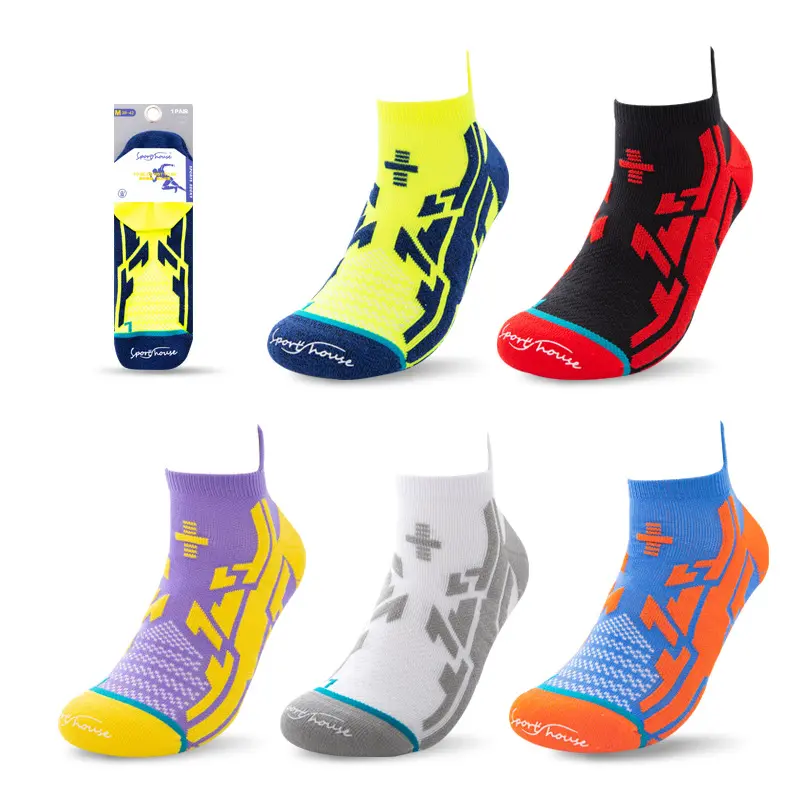 SPORT'S HOUSE Athletic Ankle Socks, Low Cut Cushioned Running Socks for Training, Outdoor Sports & Everyday Wear, 3/5 Pair Packs, Multiple Colors