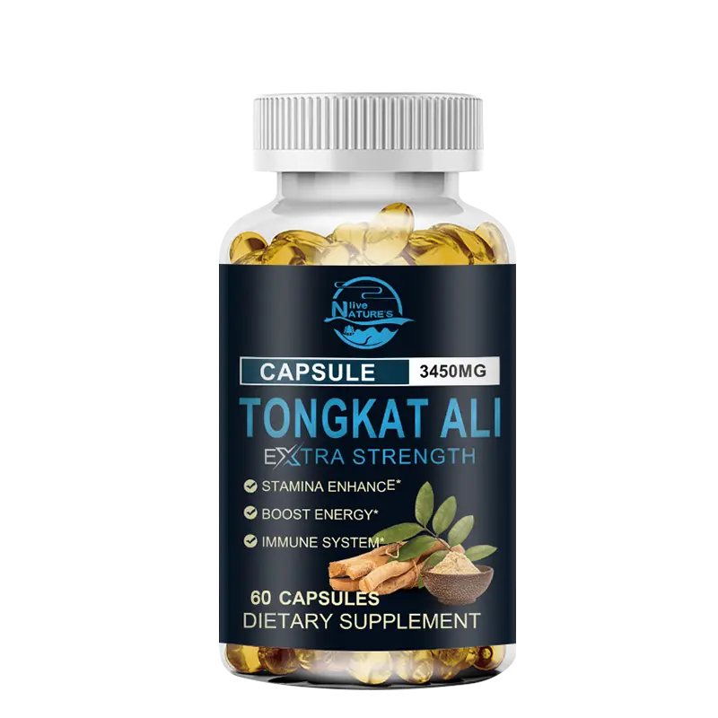 Tongkat Ali Supplement 3450 mg Ashwagandha, Maca, Ginseng Complex Herbal Healthcare Supplement, 120 Capsules Dietary Supplement, Vegan, Edible, Fitness Natural