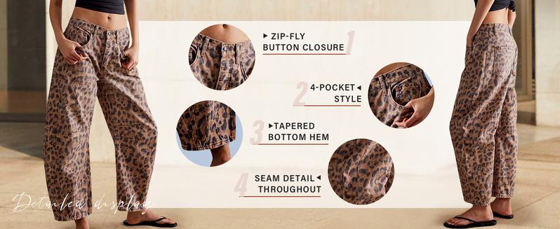 UTCOCO Y2K Vintage Women’s Stretchy Mid-Rise Barrel Jeans | TikTok Baggy Boyfriend Wide Leg Cropped Denim