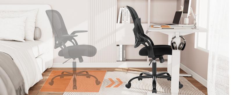 Furnest Furniture Indoor Furniture chairs Height Adjustable Office Computer Desk chair, Ergonomic Mid-Back Mesh Rolling Work Swivel chairs with Wheels, Comfy Arms for Home and work hermanmiller chair