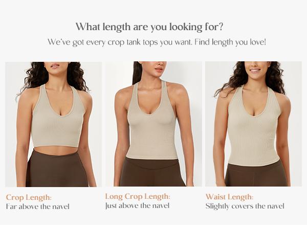 ODODOS 3-Pack Seamless Racerback Crop Tank for Women Ribbed Knit Soft Crop Tops