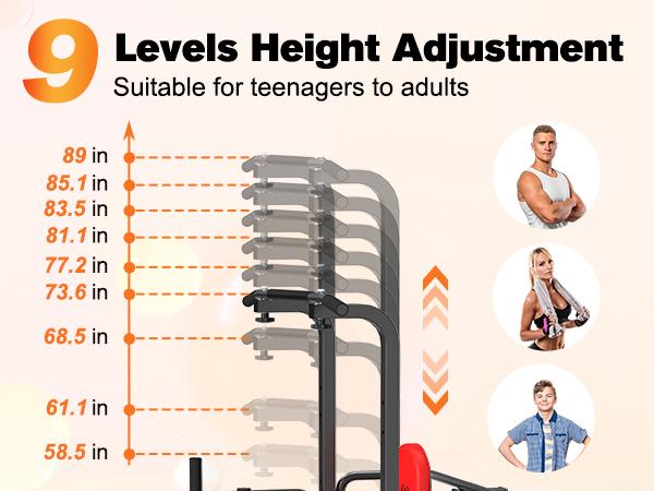 Relife Sports Power Tower Dip Station for Home Fitness Adjustable Height, Easy Install, Non-Slip Suction Cups, Full-Body pullup Exercise Equipment Up to 450lbs H-Shaped for Strength Training