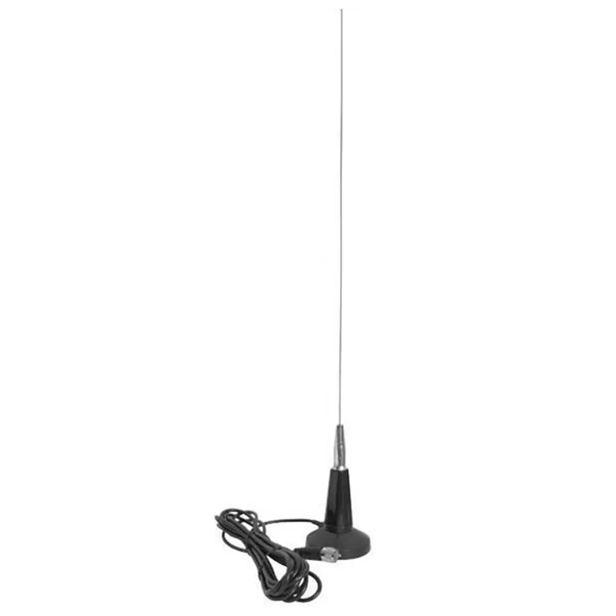 Accessories Unlimited AUMAGS 3 ft. Magnet Mount CB Antenna with Spring & Cable - Black, Car Accessory Compatible with CB Radios