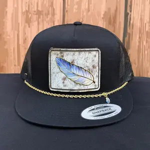 Feather CowHide hat