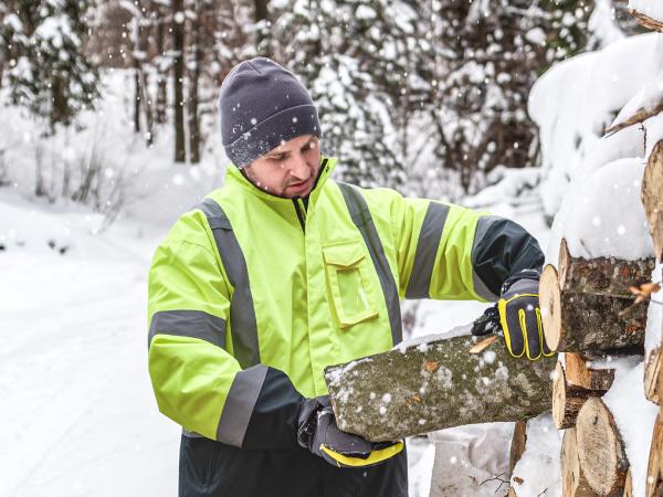 toolant Warm Safety Jackets for Men, High Visibility Reflective Work Jackets, Waterproof Construction Coats for Cold Weather
