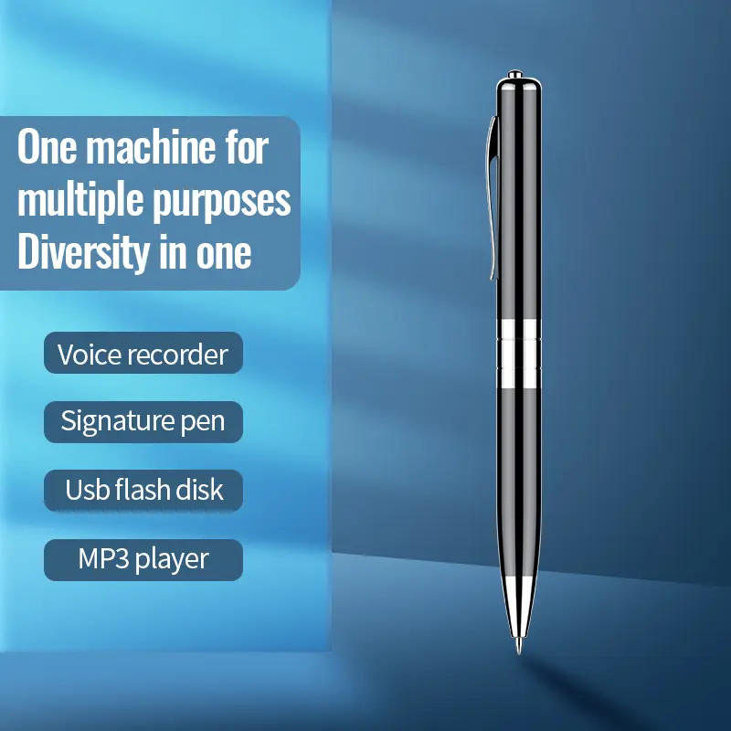 Hidden Voice Recorder Pen - Refillable | No Camera + Voice Changer - Voice Activated Noise Reduction & High Fidelity - Compact & Durable for Work & Study