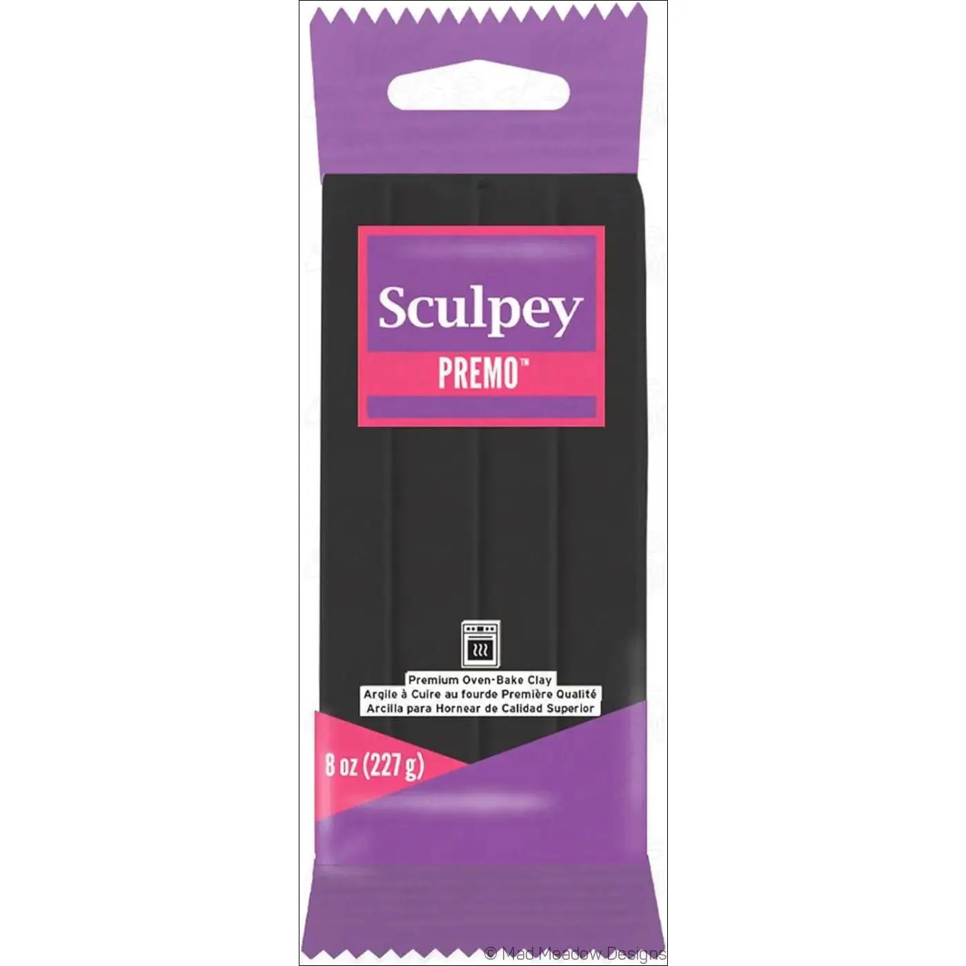 Sculpey Premo Polymer Clay - 8 oz Black Destash Crafting Supplies for DIY Pottery & Ceramics Projects