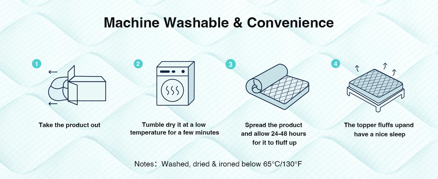 Novilla Cooling Mattress Topper ,Mattress Pad with Deep Pocket for 8-21" Mattress,Soft Mattress Cover for Back Pain Relief,Queen/King Size