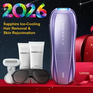 Ulike Laser Hair Removal Air 10 IPL Device with Ice-Cooling Contact Dual Lights Skin Sensor & SHR Mode for Comfortable Effective Results - Epilator