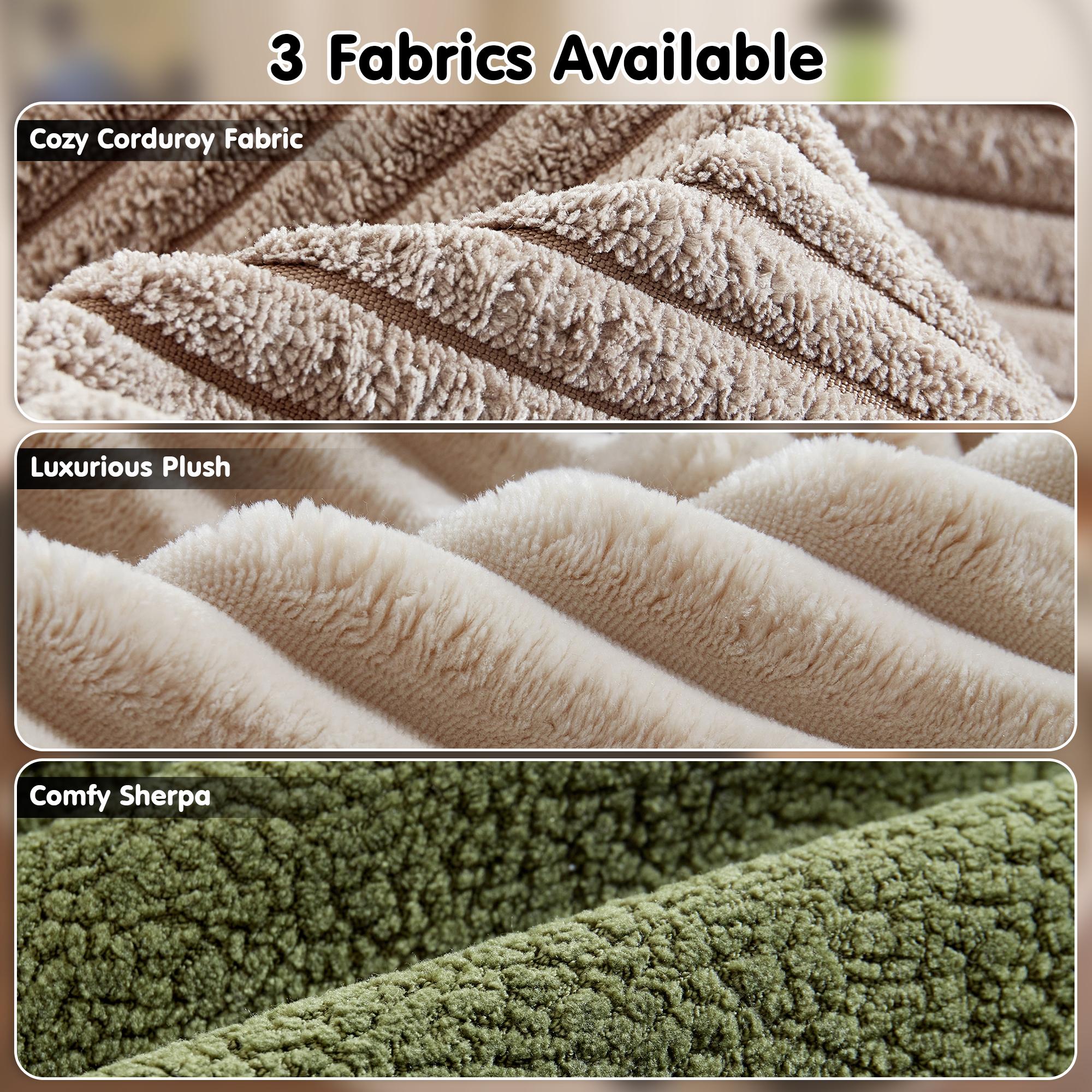 【2 Packages Shipping】Ovios 98''W Boneless Chaise Lounge Set, Upholstered Sofa Bed with Throw Pillows and Armrests, Indoor Sleeper Couch- Luxurious Plush Corduroy Chair Bed for Living Room - No Assembly Required 【2 Packages Shipping】Ovios 98''W Boneless Chaise Lounge Set, Upholstered Sofa Bed with Throw Pillows and Armrests, Indoor Sleeper Couch- Luxurious Plush Corduroy Chair Bed for Living Room - No Assembly Required