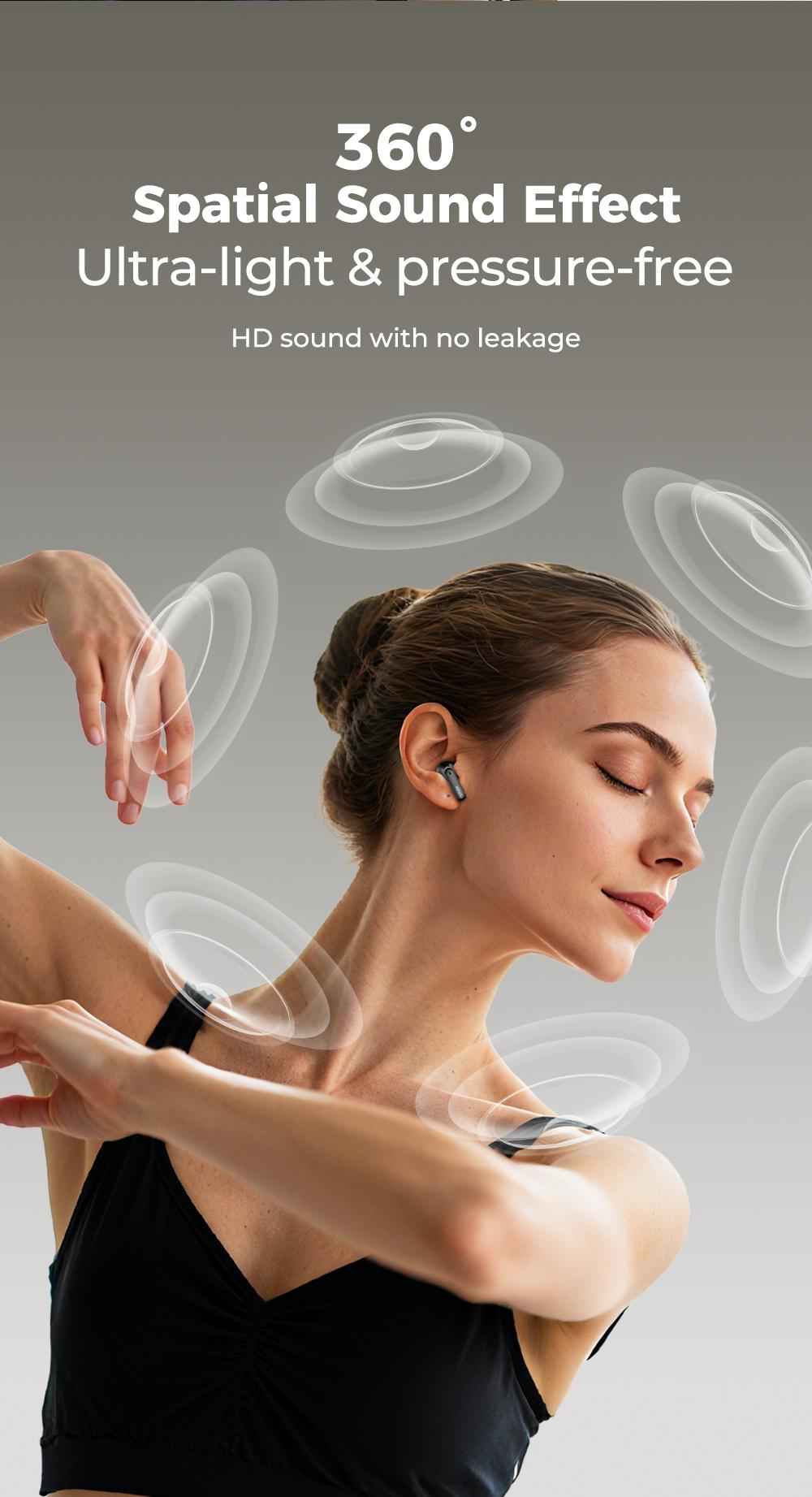 MINISO 103  AI Headset Translates 134 Languages Wireless Noise Cancelling Earbuds with Smart Screen Case, Clear Calls, App Translation, 30H Battery, Bluetooth 6.0, IPX5