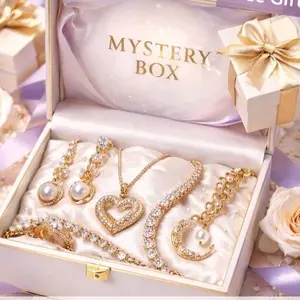 NEYLA MEDIUM BOX - $25 Value Jewelry Set with Earrings Pendant Bracelet & Necklace in Elegant Gift Packaging