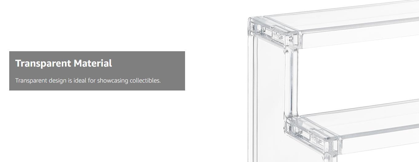 Lifewit 4 Tier Clear Display Stand for Perfume, Cologne, Fragrance, Skincare, Makeup, Cosmetics, Figures, Cupcake, Dessert Shelf Organiser