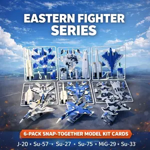 Eastern Fighter Jet Series – Micro Model Aircraft Kit Card 6-Pack