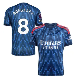Blue Color ARS Odegaard Away 25/26 Jersey, ARS Odegaard Blue Color Away Short Sleeve Soccer Jersey