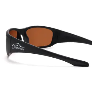 Fishoholic BI-FOCAL MB Frame AMBER LENS x1.5 reader - UV400 Polarized Fishing Sunglasses w' Reader