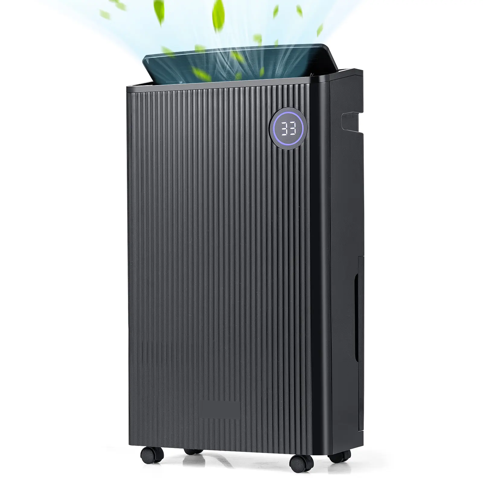 COSTWAY - 4500 Sq. Ft 57 Pint Quiet Dehumidifier for Basement with 4 Modes-Black