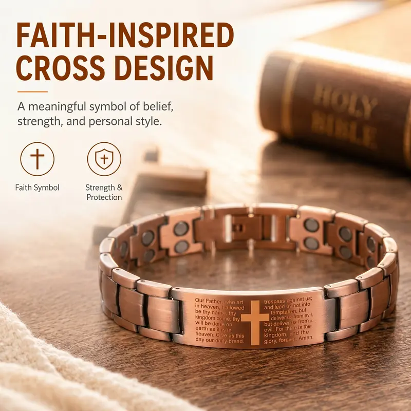 YLNWH Copper Magnetic Therapy Bracelet for Men & Women, 3X Ultra Strength Magnetic Bracelets, Copper with 3500 Gauss Neodymium Magnets, Eliminate Static Electricity, Magnetic Field Therapy Jewelry YLNWH Copper Magnetic Therapy Bracelet for Men & Women, 3X Ultra Strength Magnetic Bracelets, Copper with 3500 Gauss Neodymium Magnets, Eliminate Static Electricity, Magnetic Field Therapy Jewelry