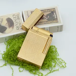 [ Gold ] Diamond engraving pattern Metal Brass Lighter super quality gift